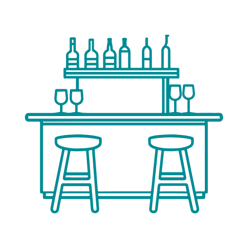 Bar with exclusive wine cellar