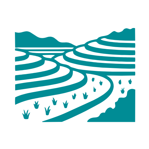 Terraced landscaped gardens